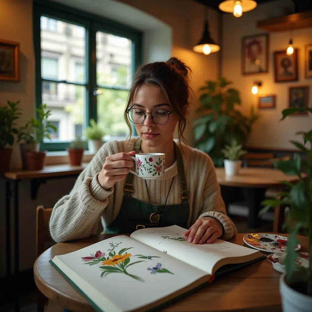 Teázás közben készült fotó, a tea füstje látható.