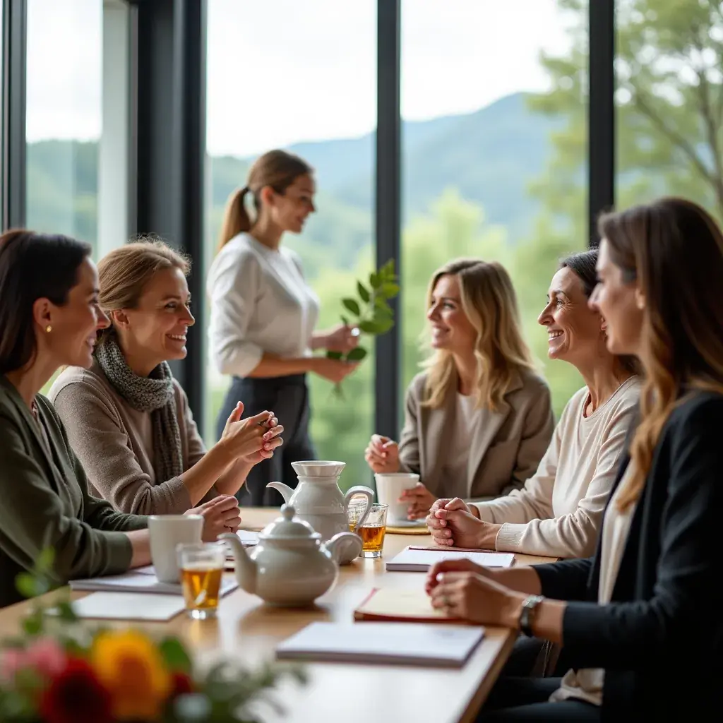 Tálcán elhelyezett tea és szárított virágok.